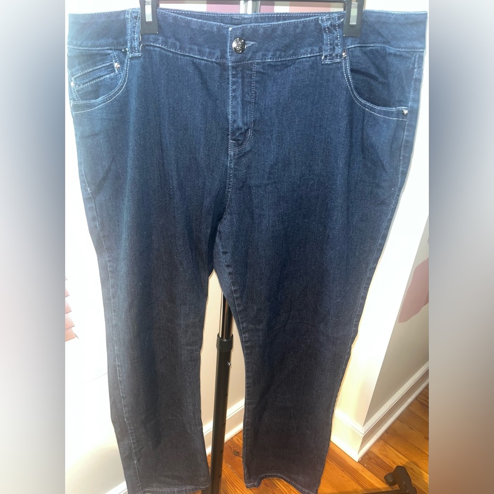 Lane Bryant 24 straight leg, dark wash